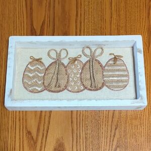 Rustic Burlap Easter Egg Wall Decor